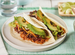 Beef Soft Tacos with Spanish Rice 
