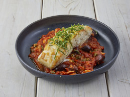 Pan Roasted Halibut Puttanesca