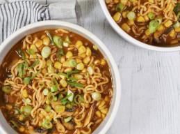 Corn and Mushroom Ramen Bowls
