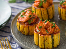 Shrimp-Stuffed Delicata Squash