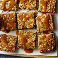 Loaded Blondies with Butterscotch Drizzle