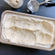 No-Churn Peach Ice Cream