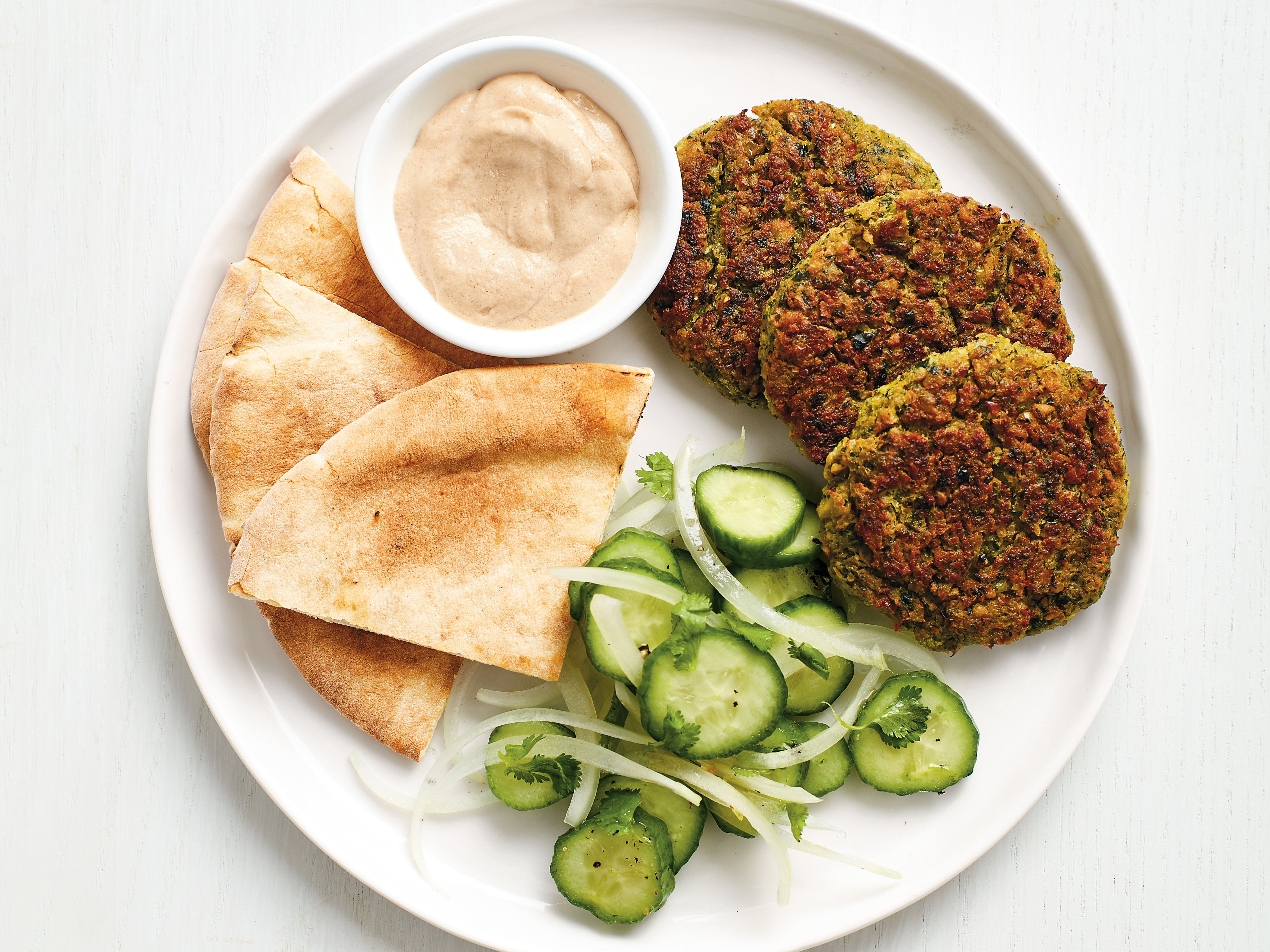 Baked Falafel With Cucumbers And Tahini Recipe Food Network Kitchen Food Network