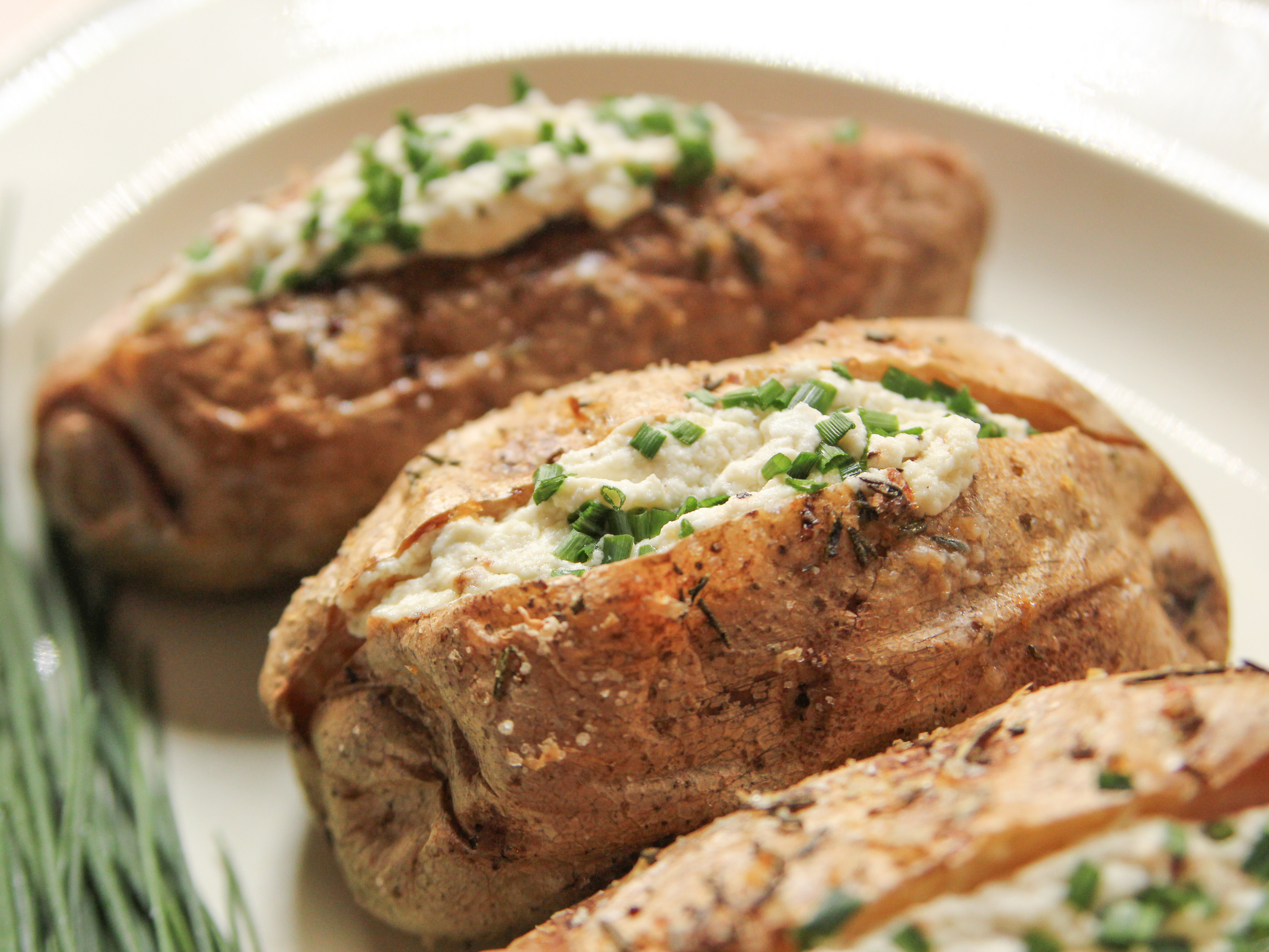 Crusty Baked Potatoes With Whipped Feta Recipe Ina Garten Food Network Ina garten's roasted potato leek soup should be part of your dinner plans asap. food network