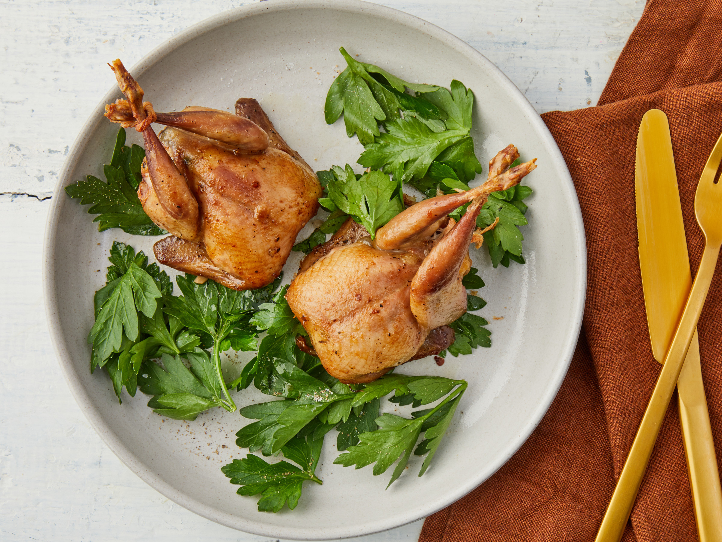 Stuffed Roast Quail With Mushrooms Food Network Kitchen