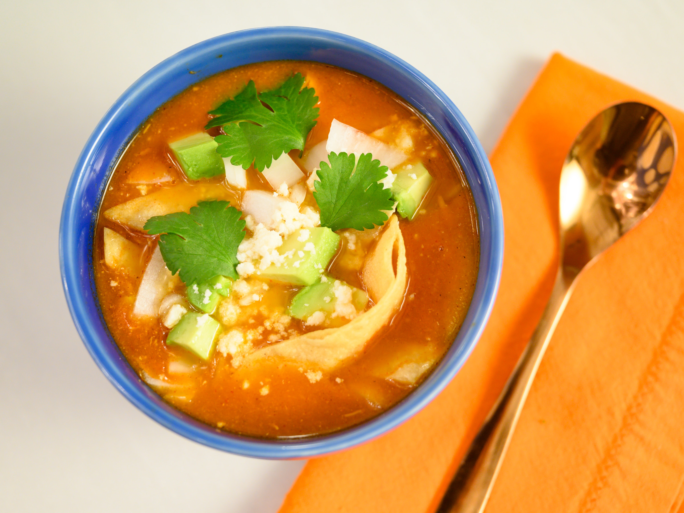 Chicken Tortilla Soup With Crispy Tortilla Strips Food Network Kitchen