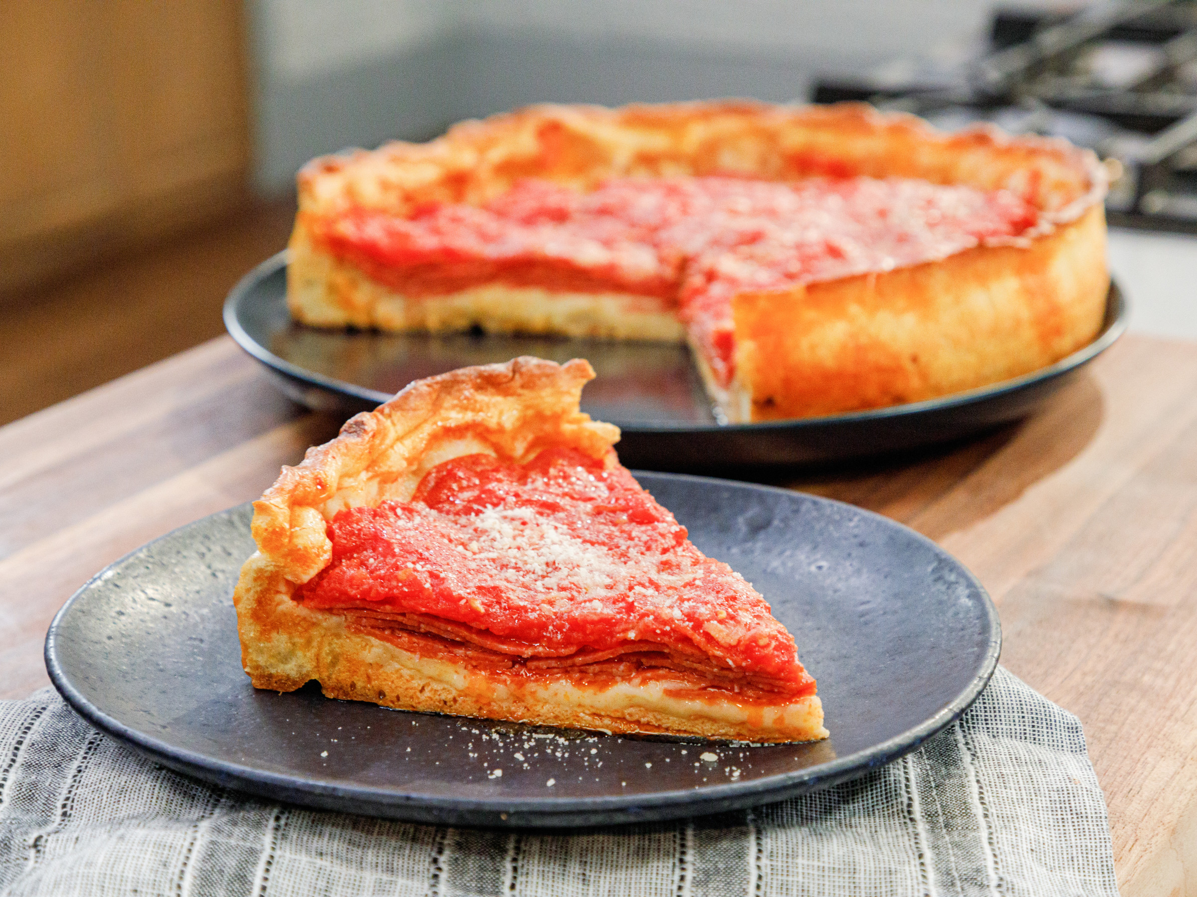 Chicago-style Deep-dish Pizza