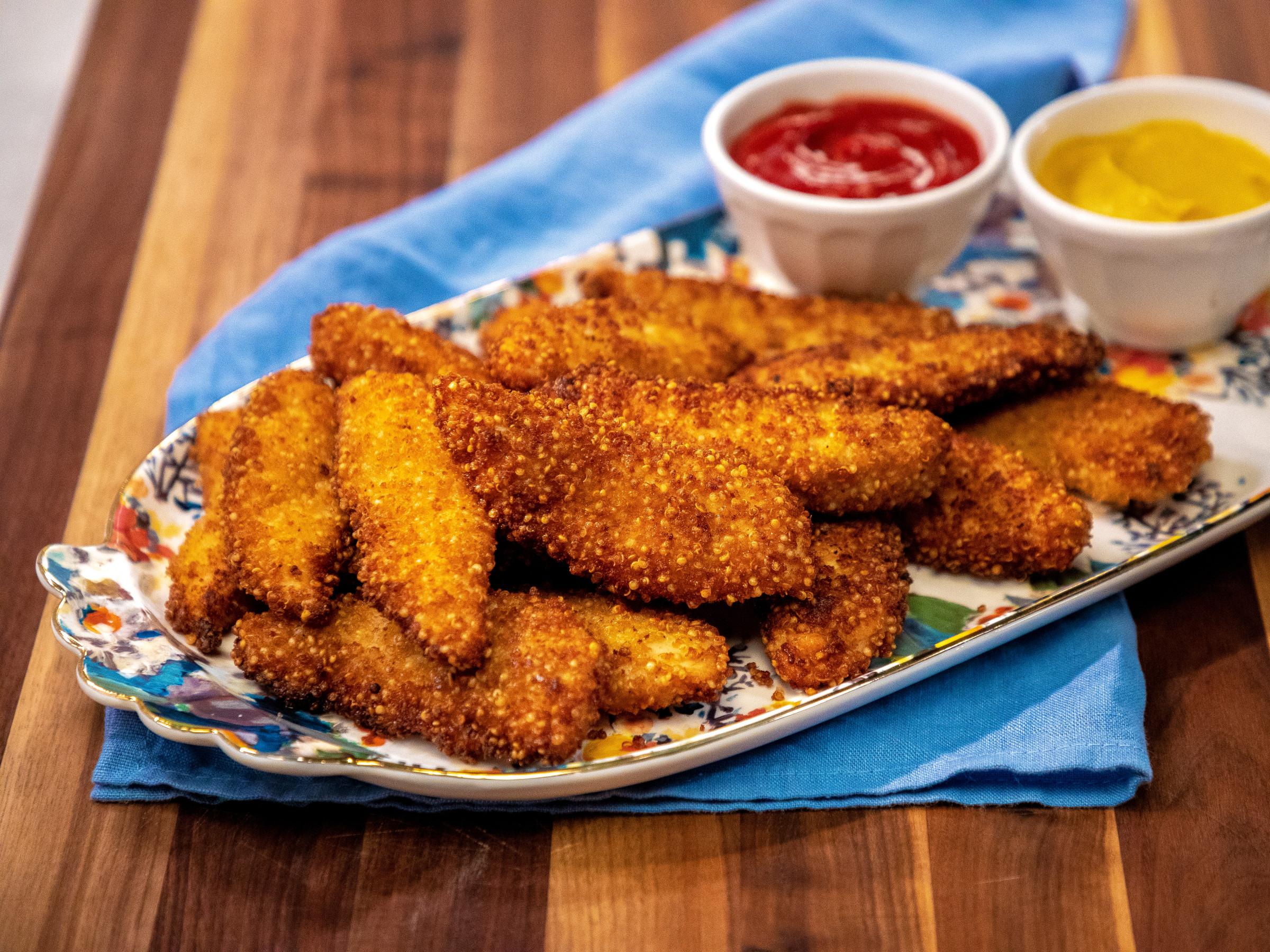 Crunchy Quinoacrusted Chicken Tenders Food Network Kitchen