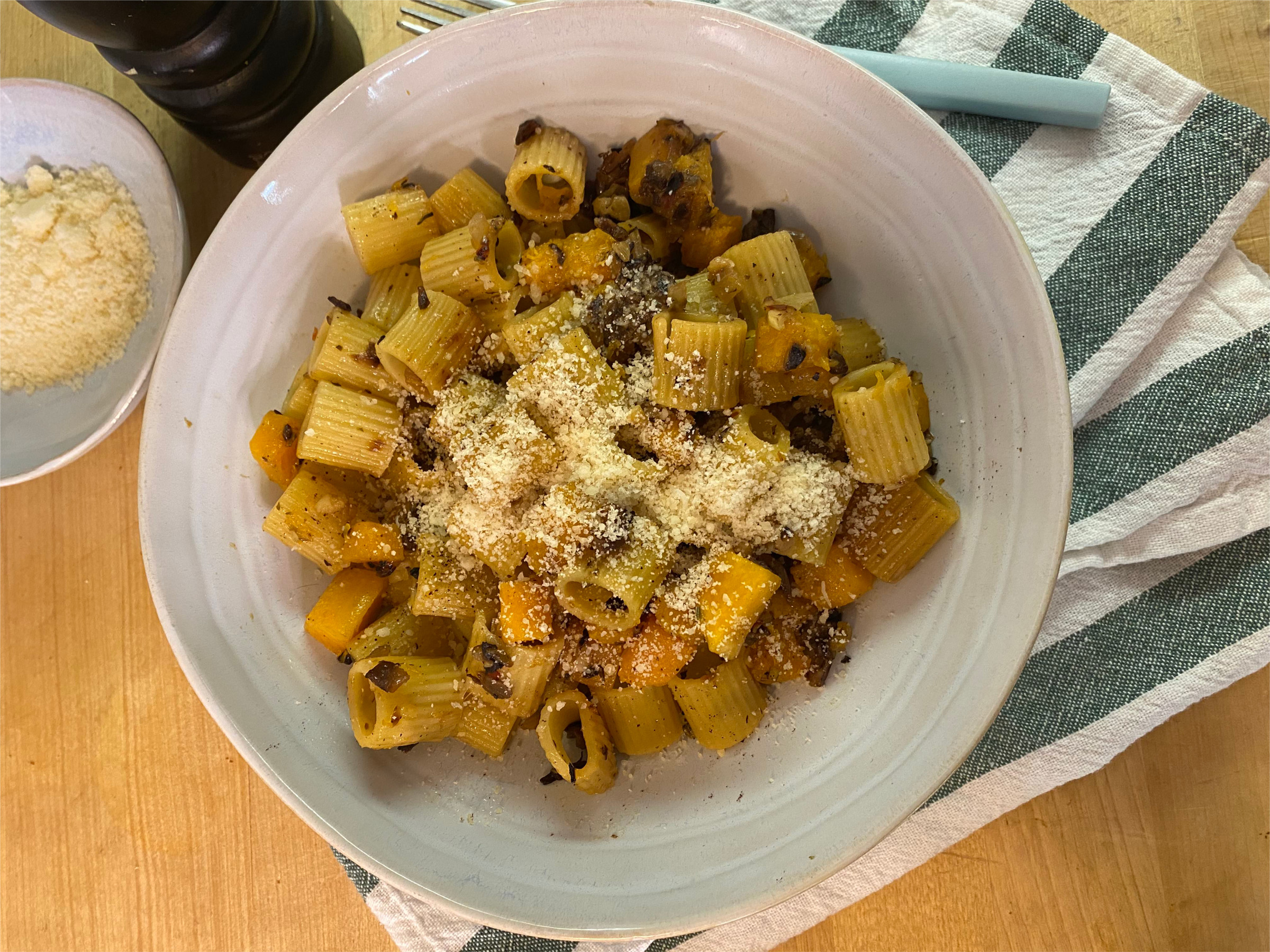 Pasta With Butternut Squash And Mushrooms