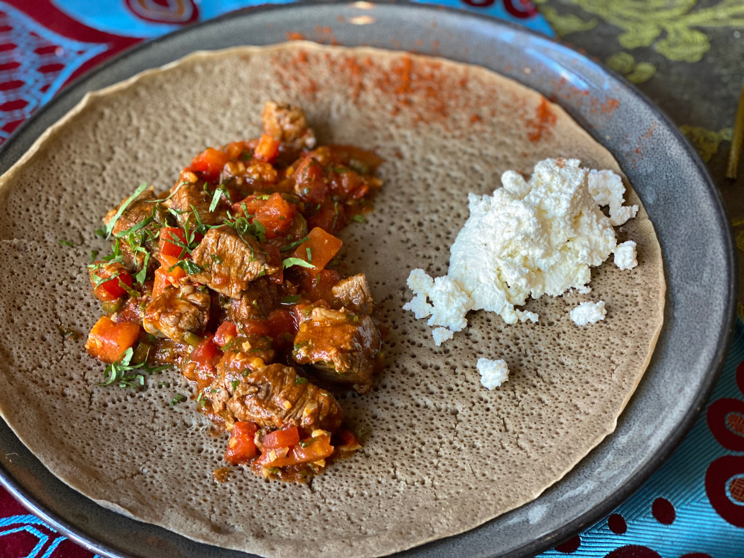 Injera With Tibs Food Network Kitchen