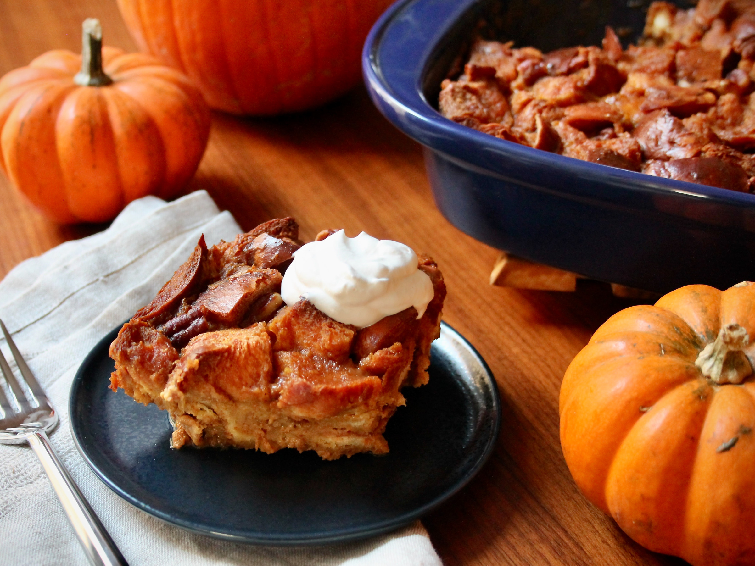 Pumpkin Caramel Bread Pudding