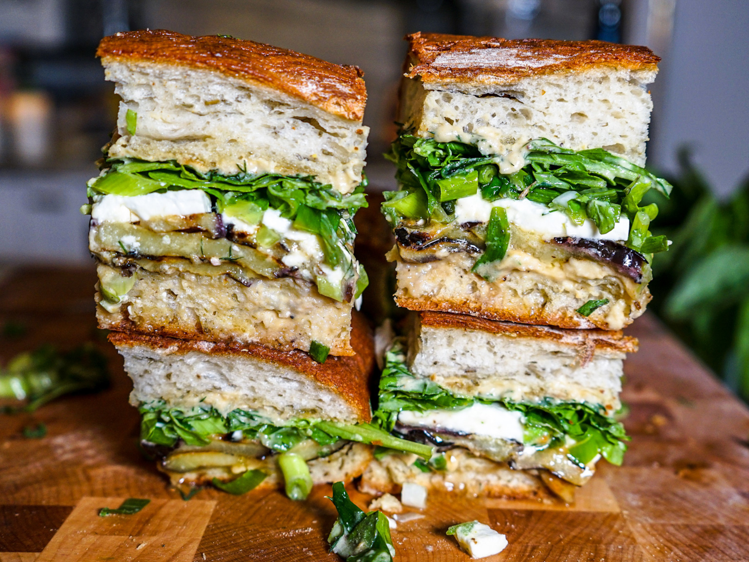 Grilled Eggplant Sandwiches Food Network Kitchen