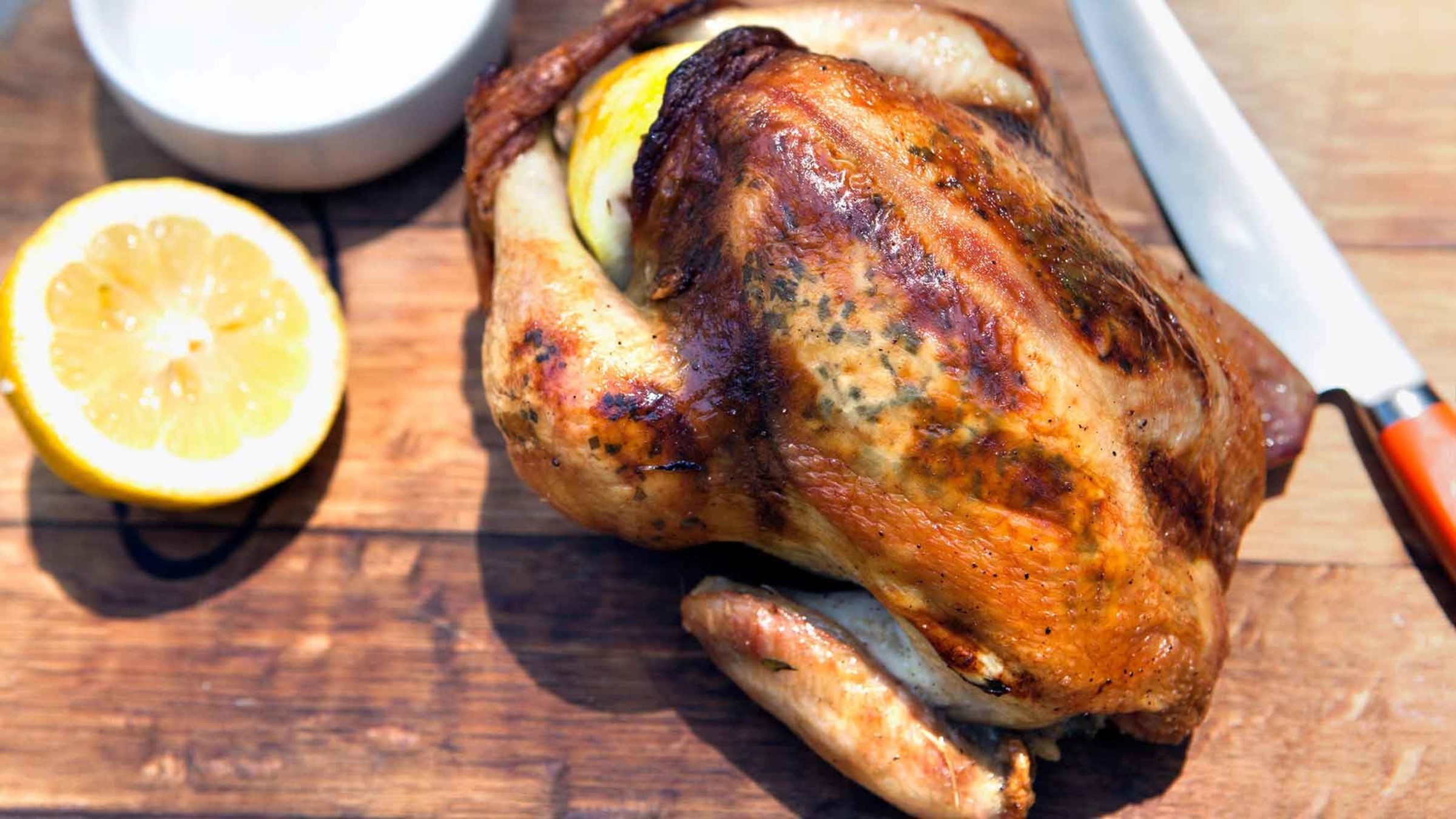 Roast Chicken With Garlicherb Compound Butter Food Network Kitchen