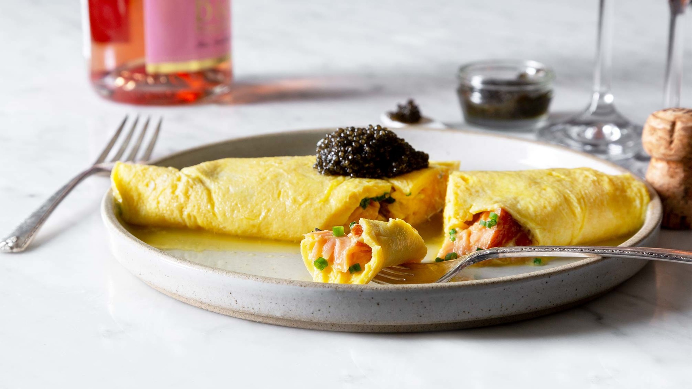 Omelette With Smoked Salmon &amp; Caviar – Food Network Kitchen