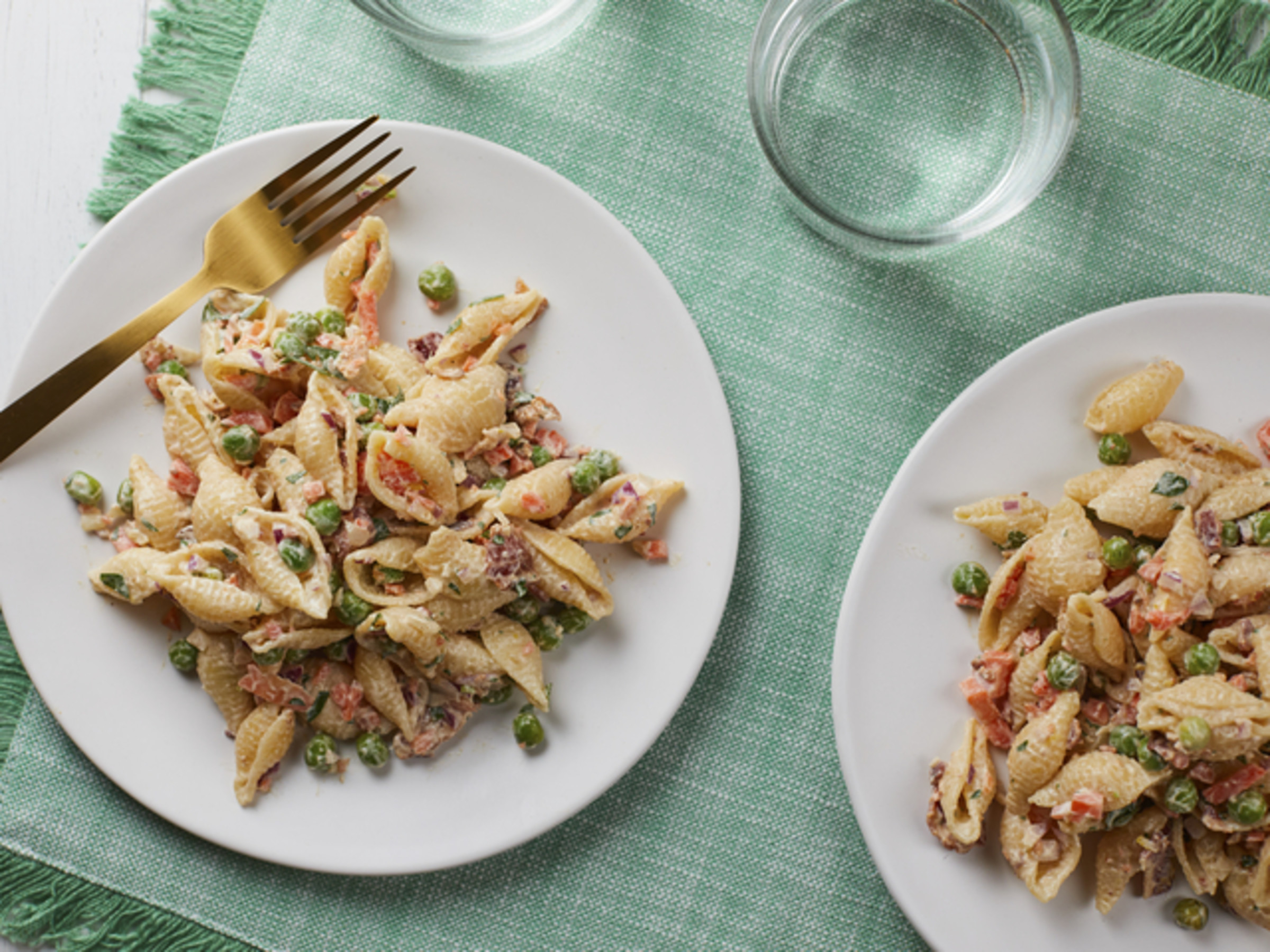 Creamy Pasta Salad With Bacon And Peas Food Network Kitchen