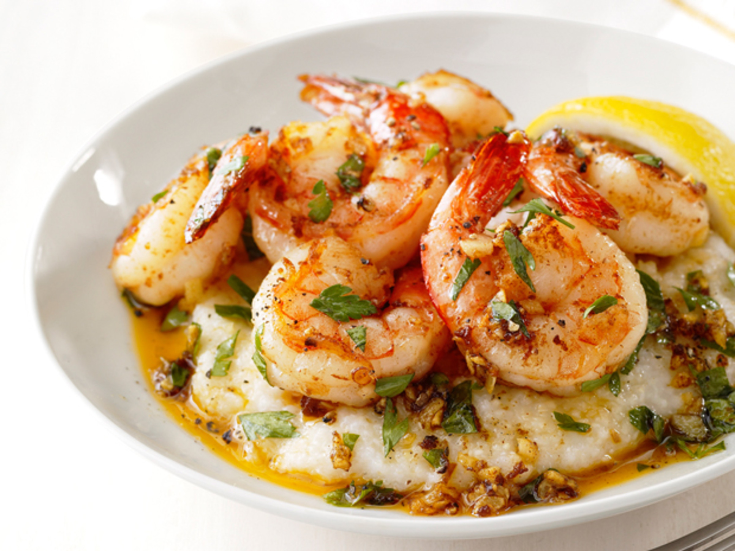 Lemongarlic Shrimp And Grits Food Network Kitchen